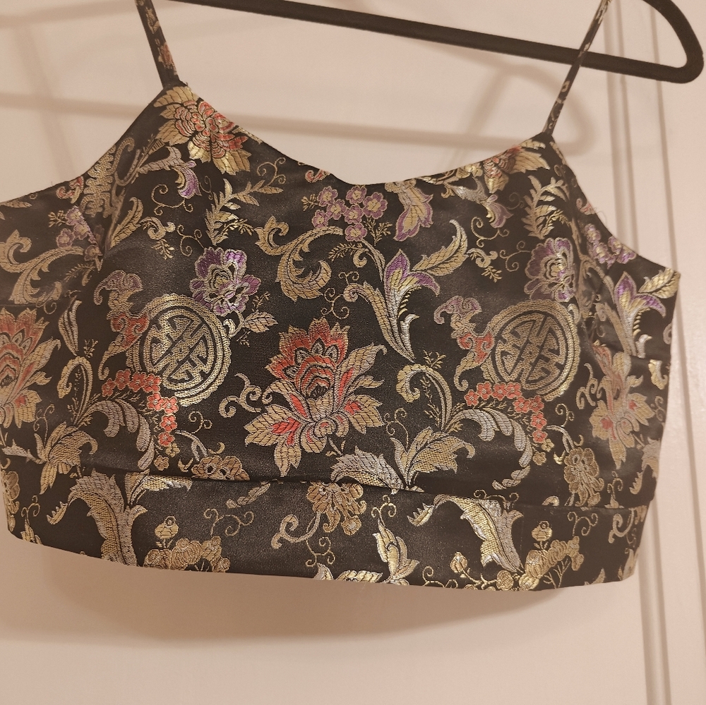 Shimmery crop top new